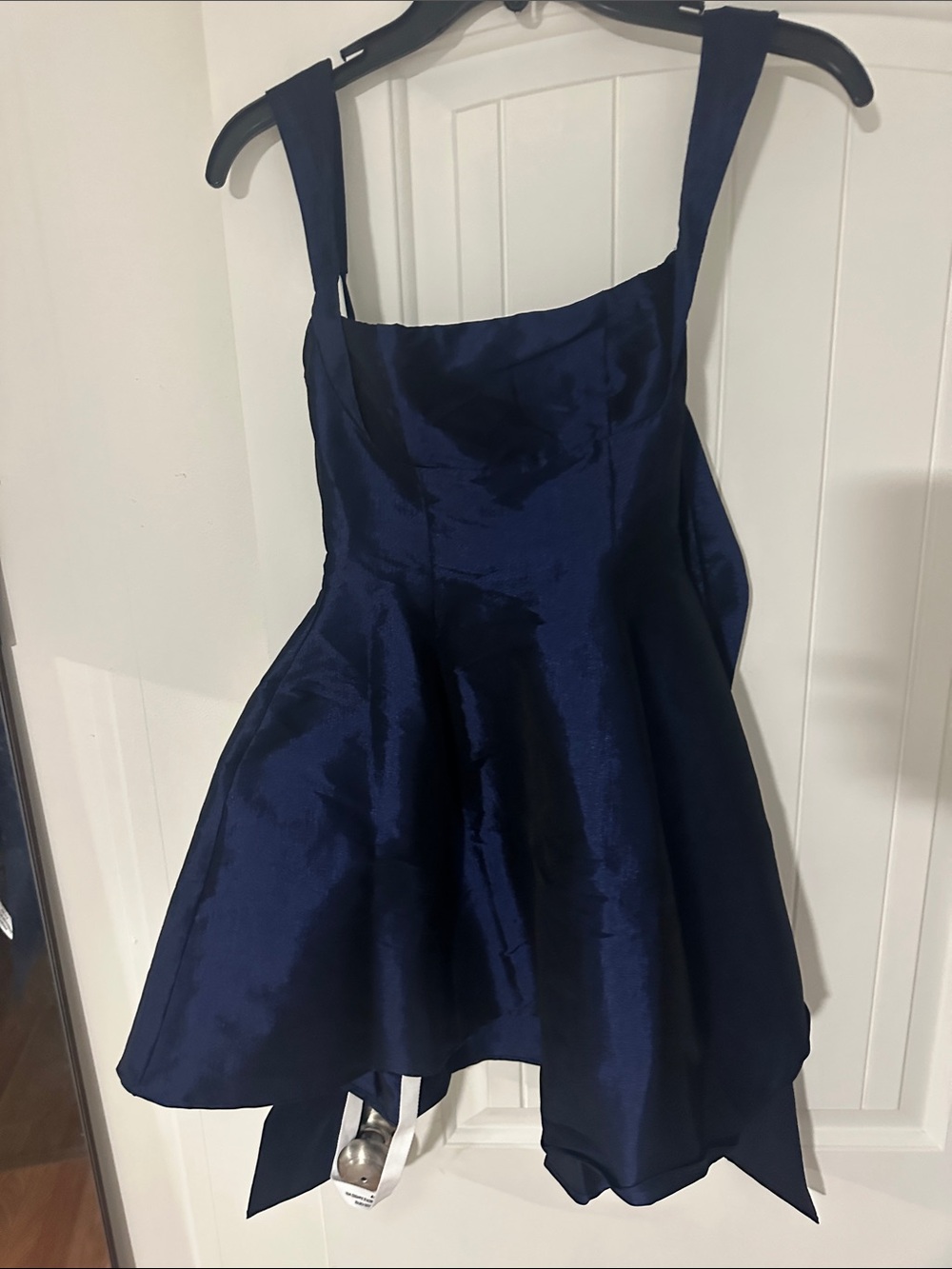 Lucy in the Sky Navy Mini Satin Party Dress